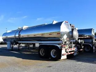 Totes staged for tanker offloading